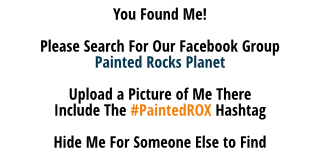 Painted Rocks Label Example with #Hashtag for PaintedROX